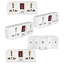 MX (3 Pin-2 Socket) Universal Socket Cordless Wall Extension Board On/Off Switch with Child Safety Shutter