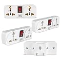 MX (3 Pin-2 Socket) Universal Socket Cordless Wall Extension Board On/Off Switch with Child Safety Shutter