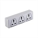 MX 3 Pin 5AMP Universal Conversion Multi Plug with 3 Universal Sockets ABS Virgin Plastic Body Material Multi- Use Socket Connector use in Home Offices Industries Hospitals Schools