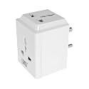 MX 3 Pin Universal Travel Adapter | Multi-Plug Socket for 2-Pin &amp; 3-Pin Devices | 3-Way Outlet, 250V Max | Compatible with Laptops, Mobiles, Home &amp; Office