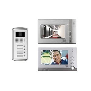 mx 734 digital video door phone monitor with 1434 ccd camera  multi-apartment wired intercom system amp doorbell video monitor for apartments villas amp homes