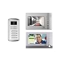 MX 7" Digital Video Door Phone Monitor with 1/4" CCD Camera – Multi-Apartment Wired Intercom System & Doorbell Video Monitor for Apartments, Villas & Homes