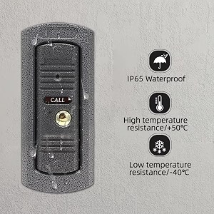 mx analog video door phone with 7 inch tft lcd monitor  wired doorbell system with waterproof camera two-way audio intercom amp one-touch call button for home apartment amp office