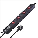 MX Extension Board 4 Outlet 1500W 5 AMP Socket with Heavy Duty (0.75 Sq.mm ISI Marked) Power Cord 3 Mtr with Spike Guard Surge ProtectorChild Safety Shutter & Alumminium Extrusion Body