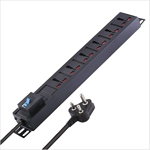 mx extension board 6 sockets 3000watts 15amperes with 5m heavy duty isi power cord single pole mcb childsafe shutter amp aluminium extrusion body