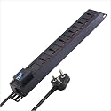 MX Extension Board 6 Sockets 3000 Watts 15 Amperes with 5m Heavy Duty ISI Power Cord, Single Pole MCB, Child‑Safe Shutter &amp; Aluminium Extrusion Body