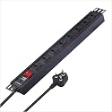 MX Extension Board 8-Socket Power Strip | 15A Heavy-Duty Universal Socket, 3000W Load, 3 m Cable, Child Safety Shutters, Overload Protection, Wall/Desk Mountable for Home & Office