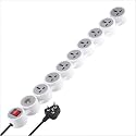 MX Surge Protector &amp; Spike Guard with 4 Universal Socket Master Switch Power Indicator Built-in Fuse with Circuit Breaker (8 Socket/Spike Protector/Circuit Breaker/20Amp, 10 MTR)