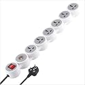 MX Surge Protector &amp; Spike Guard with 4 Universal Socket Master Switch Power Indicator Built-in Fuse with Circuit Breaker (6 Socket/Surge Protector/Circuit Breaker/20Amp, 5 MTR)