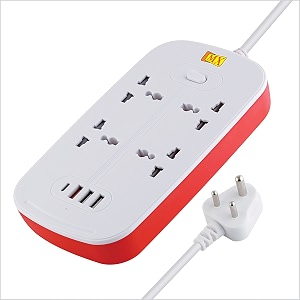 mx power strip extension board with usb ports 3250w multiplug sockets extension cord 13amp 3 universal socket  3 usb  c ports fast charger multi port extension heavy duty cord 2 meter with switch