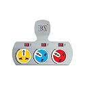 MX Multi Plug Socket Cordless Extension Board with 3 Rotatable Universal Sockets Individual Switches 5 Amp Power Strip with FuseSafety Shutter 3-Way Plug Adapter for Home Office Travel