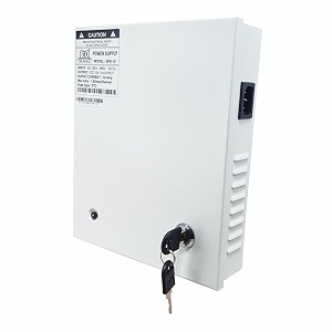 mx outdoor cctv power supply 12v dc 12a with 3-pin power cord  metal body smps  converts 220v ac to 12v dc  supports up to 16 cameras amp 1 dvr  waterproof power adapter for security systems