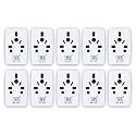 MX UK Type Flat Pin Type-G Multiplug Conversion Adapter Convert Type-D (India) Type I (Australia New Zealand Europe) &amp;More to UK Hong-Kong Singapore 13Amp with Fuse &amp; Universal Slots (Pack of 10)
