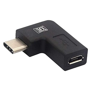 mx usb type-c male adapter black compatible with all c type supported mobile smartphone laptop and other devices usb-c male to micro usb femaleright angle pack of 1