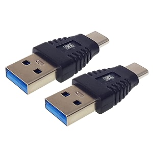 mx usb type-c male adapter black compatible with all c type supported mobile smartphone laptop and other devices usb-c male to usb-a male 30 pack of 2