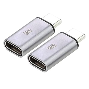 mx usb type-c male adapter black compatible with all c type supported mobile smartphone laptop and other devices usb-c male to usb-c femalemetal pack of 2