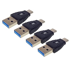 mx usb type-c male adapter black compatible with all c type supported mobile smartphone laptop and other devices usb-c male to usb-a male 30 pack of 4