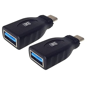 mx usb type-c male adapter black compatible with all c type supported mobile smartphone laptop and other devices usb-c female - usb-a male pack of 1