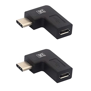 mx usb type-c male adapter black compatible with all c type supported mobile smartphone laptop and other devices usb-c male to micro usb femaleright angle pack of 2