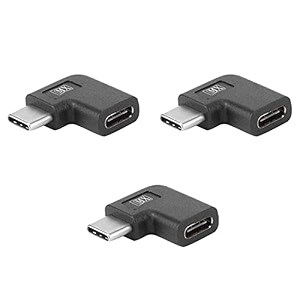 mx usb type-c male adapter black compatible with all c type supported mobile smartphone laptop and other devices usb-c male to usb-c femaleright angle pack of 3