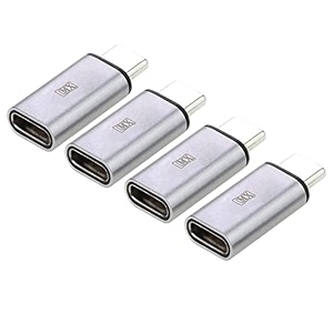 mx usb type-c male adapter black compatible with all c type supported mobile smartphone laptop and other devices usb-c male to usb-c femalemetal pack of 4