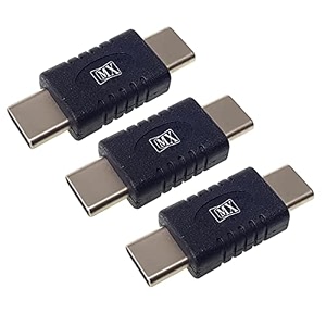 mx usb type-c male adapter black compatible with all c type supported mobile smartphone laptop and other devices usb-c male to usb-c male pack of 3