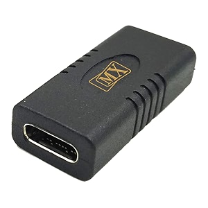 mx usb type-c male adapter black compatible with all c type supported mobile smartphone laptop and other devices usb-c female to usb-c female pack of 1