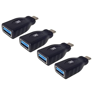 mx usb type-c male adapter black compatible with all c type supported mobile smartphone laptop and other devices usb-c female - usb-a male pack of 1