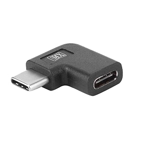 mx usb type-c male adapter black compatible with all c type supported mobile smartphone laptop and other devices usb-c male to usb-c femaleright angle pack of 1