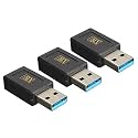 MX USB Type-C Male Adapter (Black) Compatible with All C Type Supported Mobile Smartphone Laptop and Other Devices (USB-C Female - USB-A Male, Pack of 3)