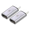 MX USB Type-C Male Adapter (Black) Compatible with All C Type Supported Mobile Smartphone Laptop and Other Devices (USB-C Male to USB-C Female(Metal), Pack of 2)