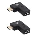 MX USB Type-C Male Adapter (Black) Compatible with All C Type Supported Mobile Smartphone Laptop and Other Devices (USB-C Male to Micro USB Female(Right Angle), Pack of 2)