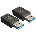 MX USB Type-C Male Adapter (Black) Compatible with All C Type Supported Mobile Smartphone Laptop and Other Devices (USB-C Female - USB-A Male, Pack of 2)