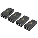 MX USB Type-C Male Adapter (Black) Compatible with All C Type Supported Mobile Smartphone Laptop and Other Devices (USB-C Female to USB-C Female, Pack of 4)
