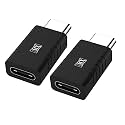MX USB Type-C Male Adapter (Black) Compatible with All C Type Supported Mobile Smartphone Laptop and Other Devices (USB-C Male to USB-C Female, Pack of 2)