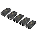 MX USB Type-C Male Adapter (Black) Compatible with All C Type Supported Mobile Smartphone Laptop and Other Devices (USB-C Female to USB-C Female, Pack of 5)