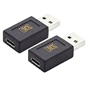 MX USB Type-C Male Adapter (Black) Compatible with All C Type Supported Mobile Smartphone Laptop and Other Devices (USB-C Female to USB-A Male, Pack of 2)