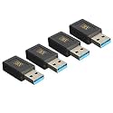 MX USB Type-C Male Adapter (Black) Compatible with All C Type Supported Mobile Smartphone Laptop and Other Devices (USB-C Female - USB-A Male, Pack of 4)