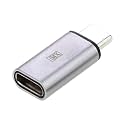 MX USB Type-C Male Adapter (Black) Compatible with All C Type Supported Mobile Smartphone Laptop and Other Devices (USB-C Male to USB-C Female(Metal), Pack of 1)