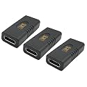 MX USB Type-C Male Adapter (Black) Compatible with All C Type Supported Mobile Smartphone Laptop and Other Devices (USB-C Female to USB-C Female, Pack of 3)