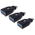MX USB Type-C Male Adapter (Black) Compatible with All C Type Supported Mobile Smartphone Laptop and Other Devices (USB-C Female - USB-A Male, Pack of 1)