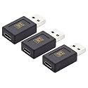 MX USB Type-C Male Adapter (Black) Compatible with All C Type Supported Mobile Smartphone Laptop and Other Devices (USB-C Female to USB-A Male, Pack of 3)