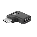 MX USB Type-C Male Adapter (Black) Compatible with All C Type Supported Mobile Smartphone Laptop and Other Devices (USB-C Male to USB-C Female(Right Angle), Pack of 1)