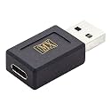 MX USB Type-C Male Adapter (Black) Compatible with All C Type Supported Mobile Smartphone Laptop and Other Devices (USB-C Female to USB-A Male, Pack of 1)