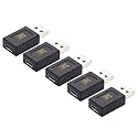 MX USB Type-C Male Adapter (Black) Compatible with All C Type Supported Mobile Smartphone Laptop and Other Devices (USB-C Female to USB-A Male, Pack of 5)
