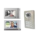 MX Video Door Phone System – 2-Pack 7” Digital TFT LCD Monitors with 1-Pack 1/4" Color CCD Weatherproof Camera, Night Vision &amp; Two-Way Audio | Video Intercom Doorbell for Apartments, Homes