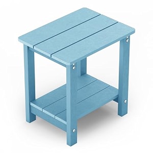mximu outdoor side table adirondack table weather resistant 2-tier blue