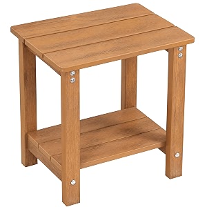 mximu outdoor side table adirondack table weather resistant 2-tier teak