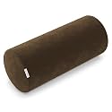 MY ARMOR Memory Foam Orthopedic Large Size Bolster Bed Pillows for Rest and Support, (Brown Velvet Cover, 25" x 9" x 9")