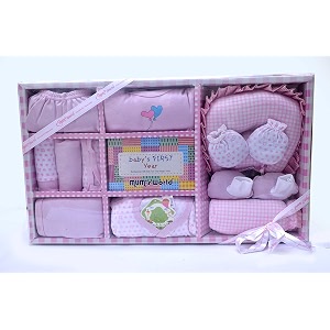 born baby unisex gift set 12 pcs pink